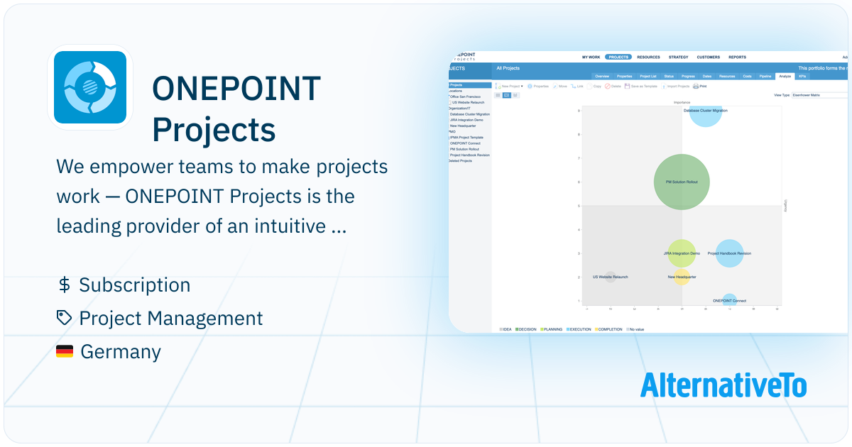 ONEPOINT Projects: ONEPOINT's hybrid project and portfolio management ...