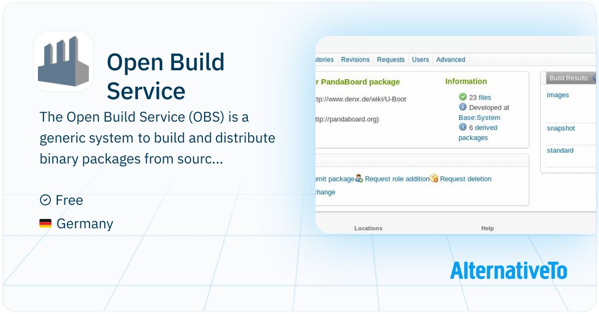 Open Build Service: The Open Build Service (OBS) is a generic system ...