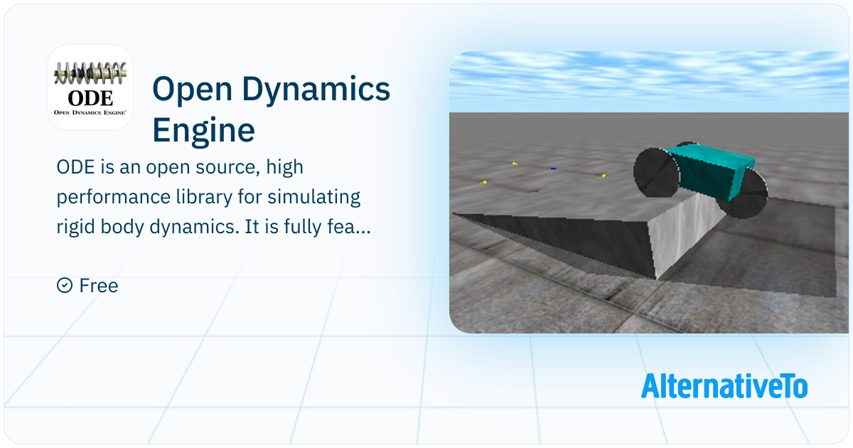 Open Dynamics Engine: ODE is an open source, high performance library ...