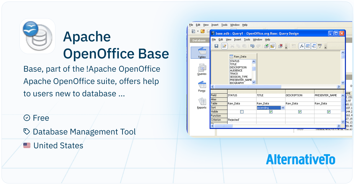 Apache OpenOffice Base: Database management solution from OpenOffice ...