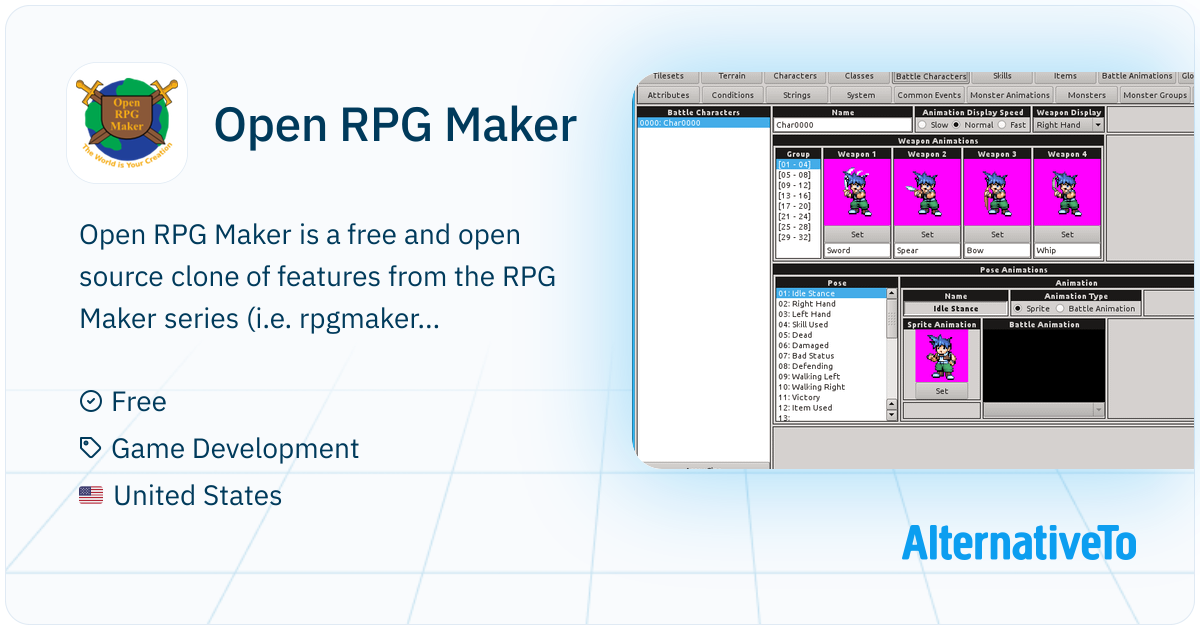 Openrpg Open RPG Maker: Free and open source clone of | AlternativeTo