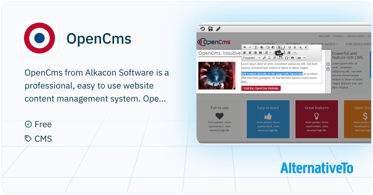 OpenCms: From Alkacon Software is a professional, easy to use website ...