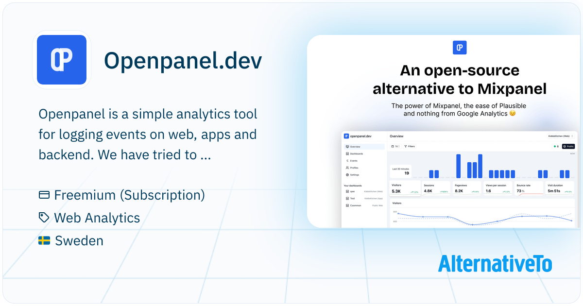 Openpanel Openpanel.dev: An open-source alternative to Plausible, Mixpanel, and ...
