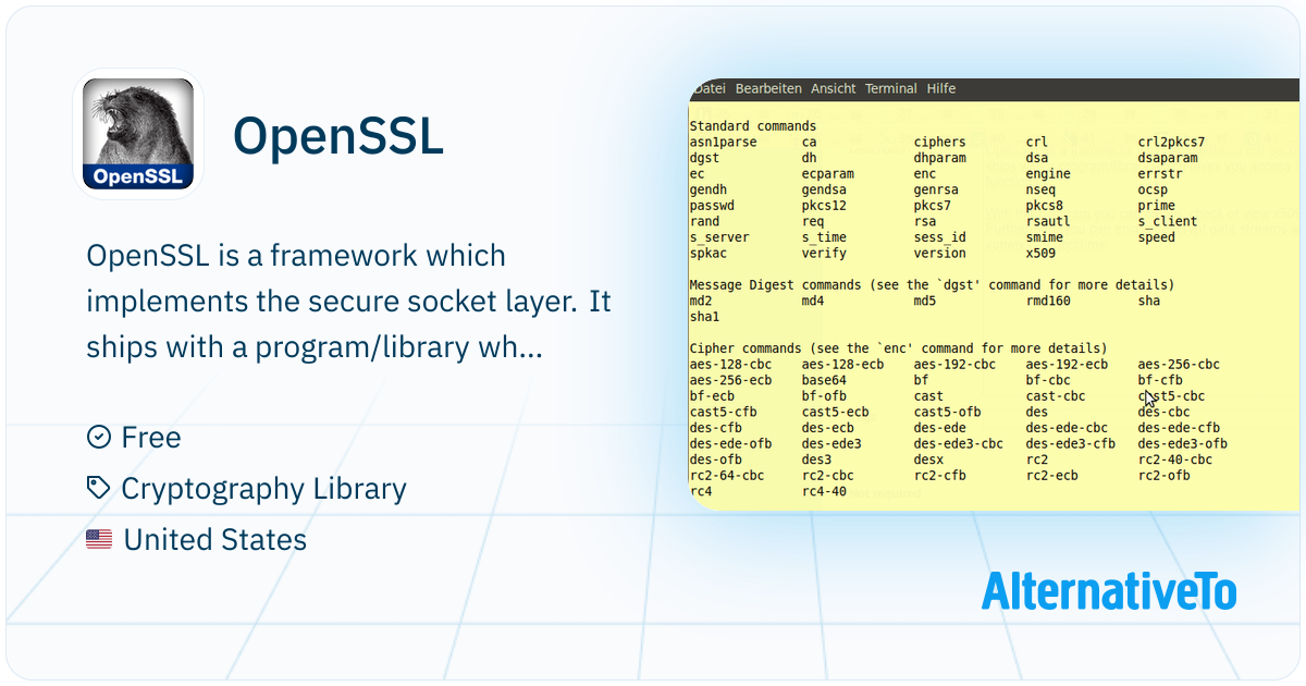 OpenSSL: Framework which implements the | AlternativeTo