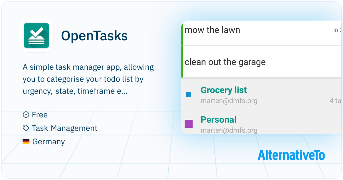 OpenTasks: A simple task manager app, allowing you to categorise your ...