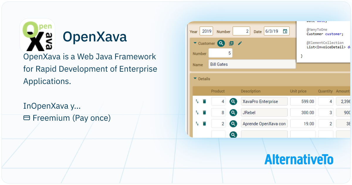 OpenXava: Web Java Framework for Rapid | AlternativeTo