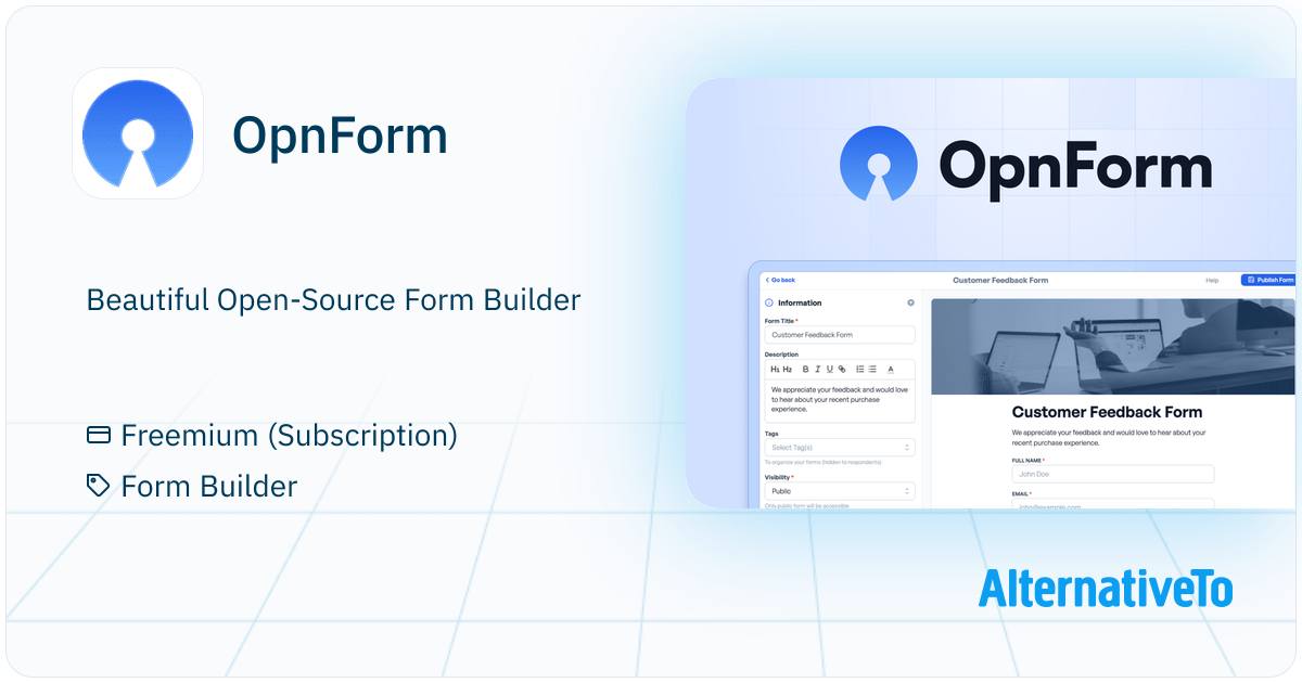 OpnForm: Beautiful Open-Source Form Builder | AlternativeTo