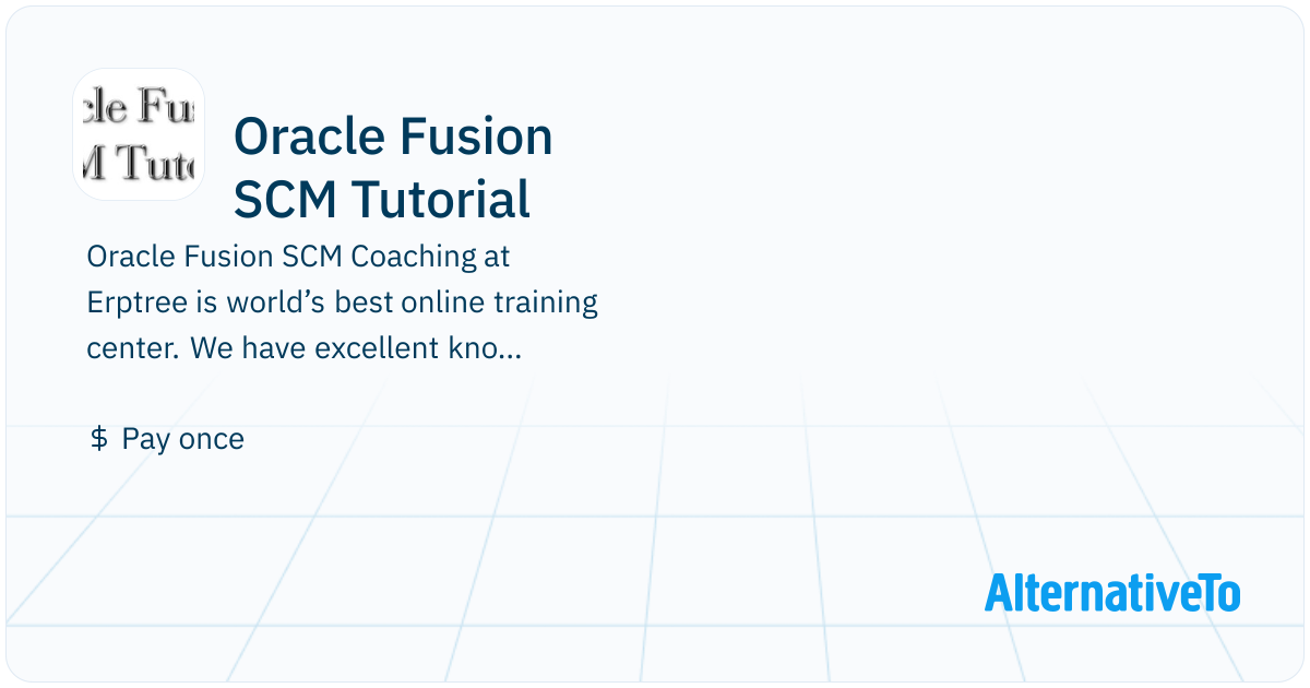 Oracle Fusion SCM Tutorial: Oracle Fusion SCM Coaching at Erptree is ...
