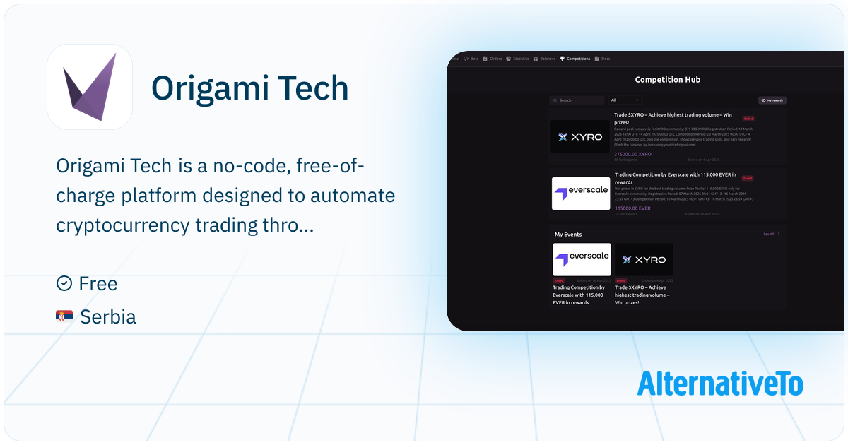 Origami Tech Origami Tech: Crypto trading bot platform with plug-and-play presets ...