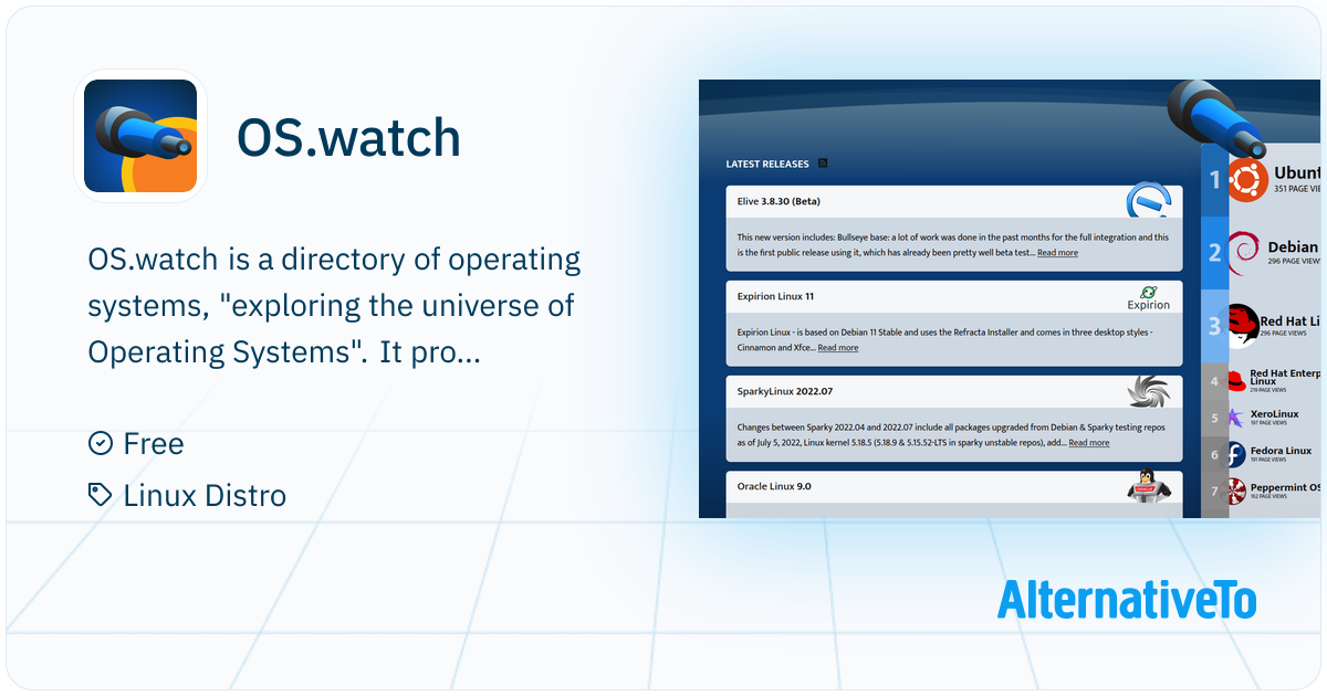 OS.watch: Directory of operating systems | AlternativeTo