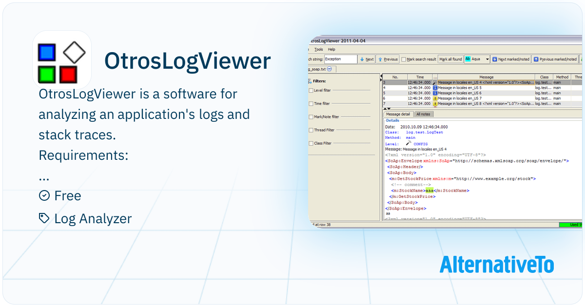 OtrosLogViewer: Software for analyzing an | AlternativeTo