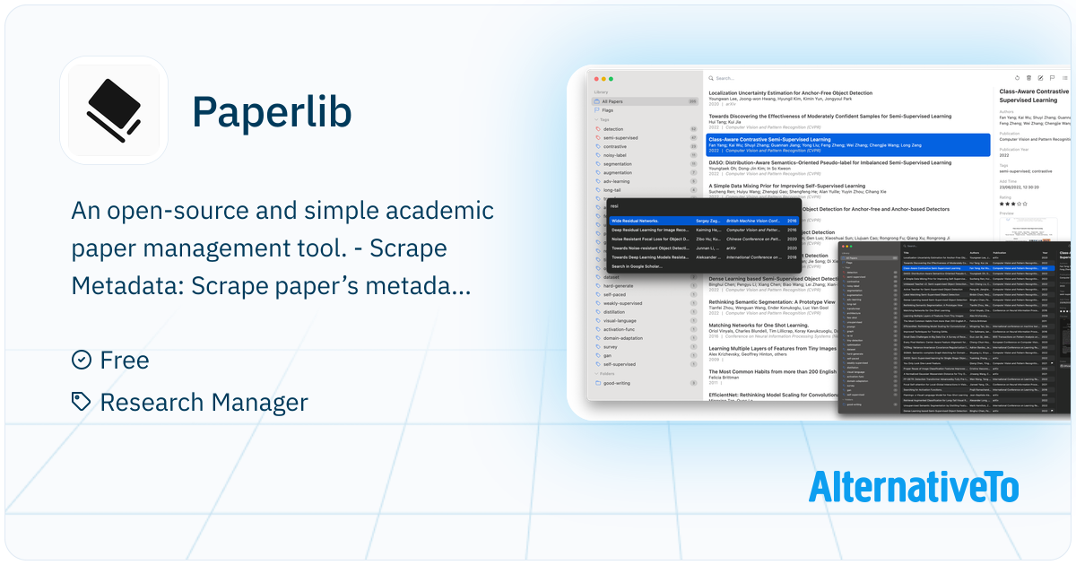 Paperlib: An open-source and simple academic paper management tool ...
