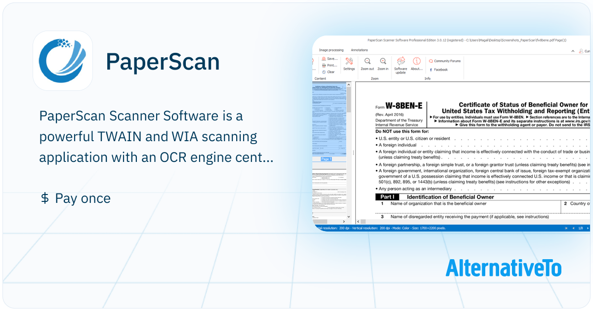 PaperScan: Scanner Software is a powerful TWAIN and WIA scanning ...
