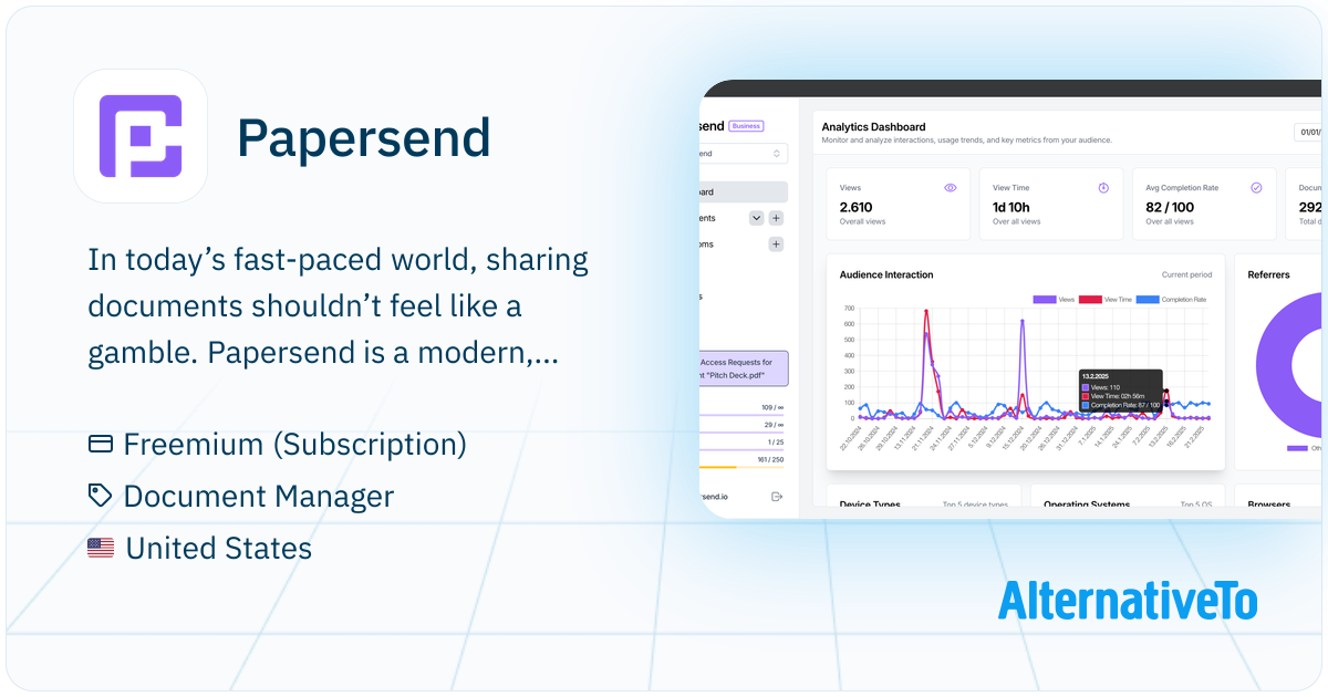 Papersend: The free alternative to DocSend for secure document sharing ...