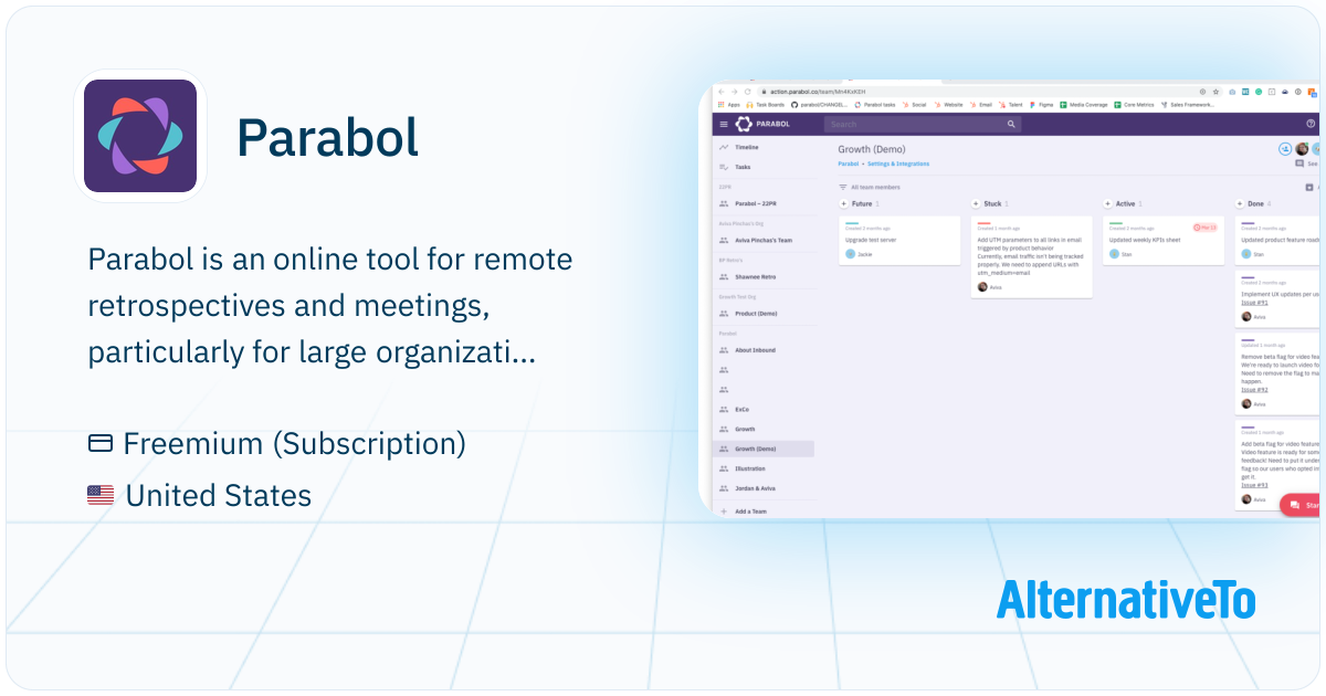 Parabol Cutter Parabol: Facilitate remote team retrospectives and meetings while ...