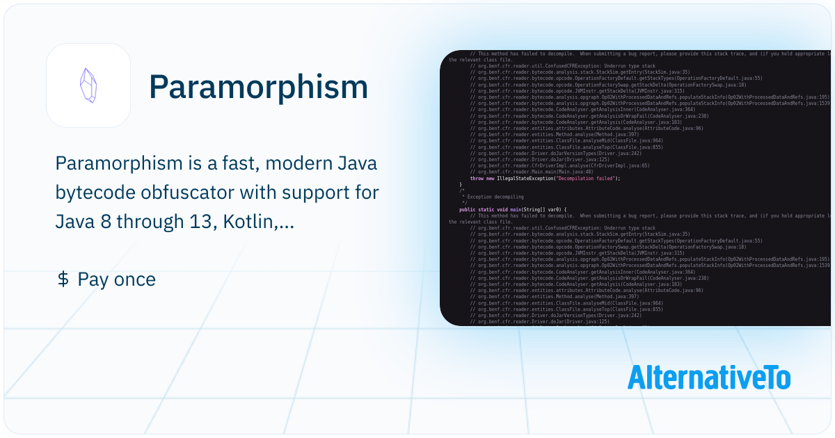 Paramorphism: A fast, modern obfuscator with support for Java 8 through ...