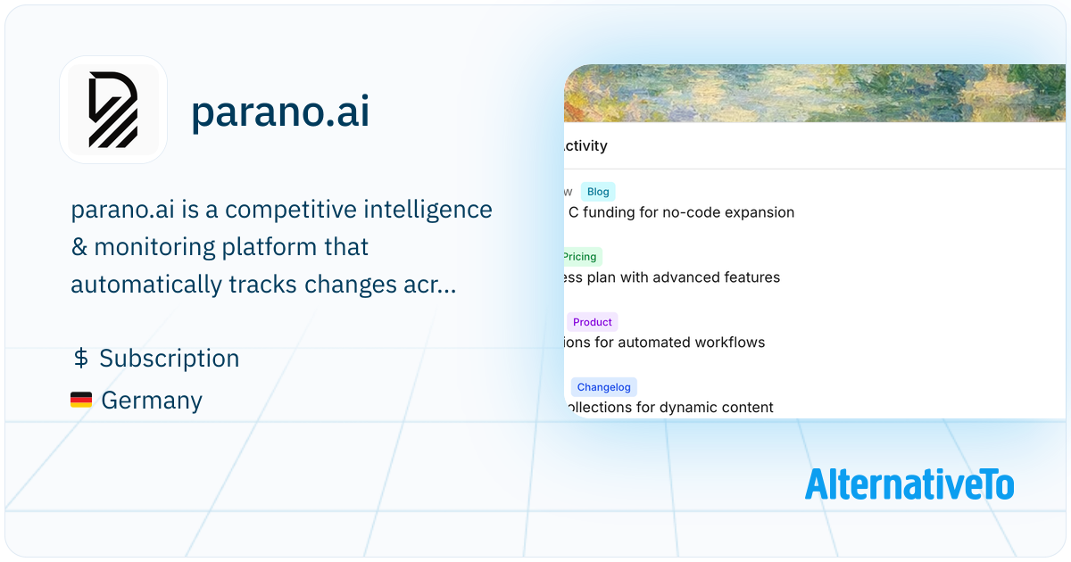 parano.ai: Helps SaaS teams monitor competitors automatically ...