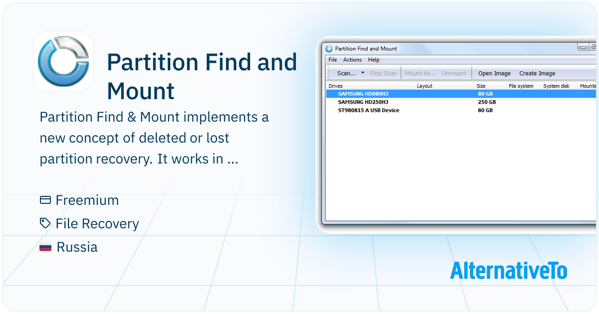 Partition Find and Mount: Partition Find & Mount implements a new ...