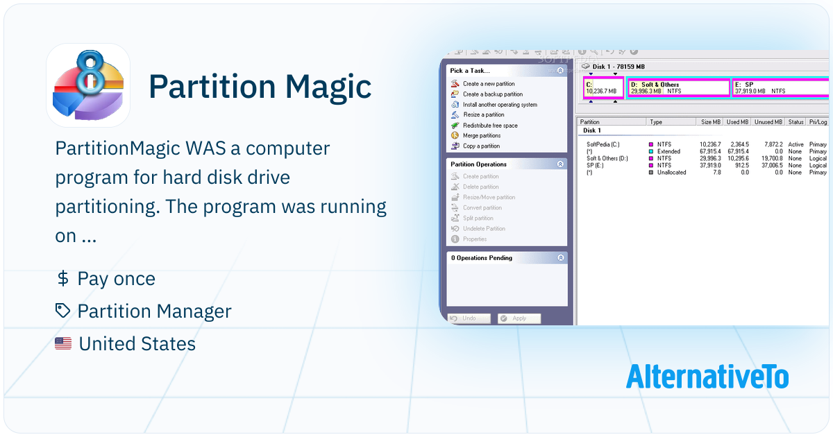 Partition Magic: PartitionMagic WAS a computer program for hard ...