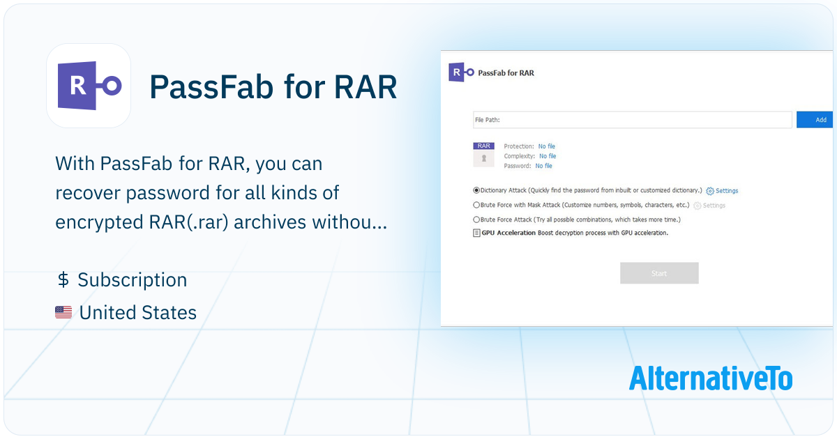 PassFab for RAR: Recover forgotten RAR archive passwords with multiple ...