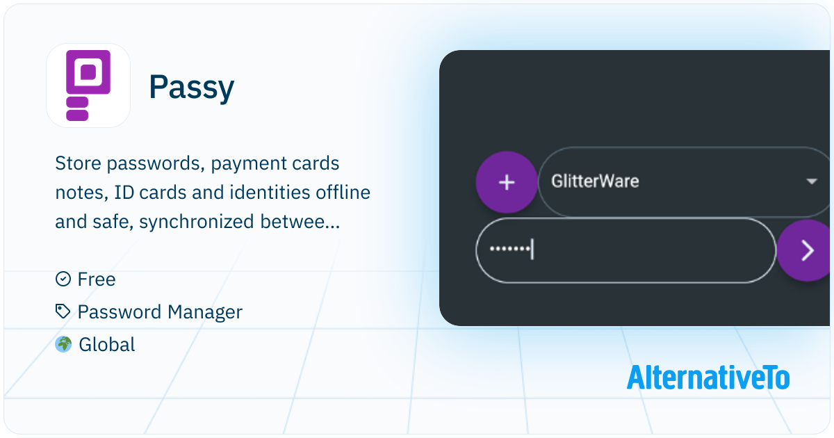 Passy: Offline password manager with cross-platform synchronization ...
