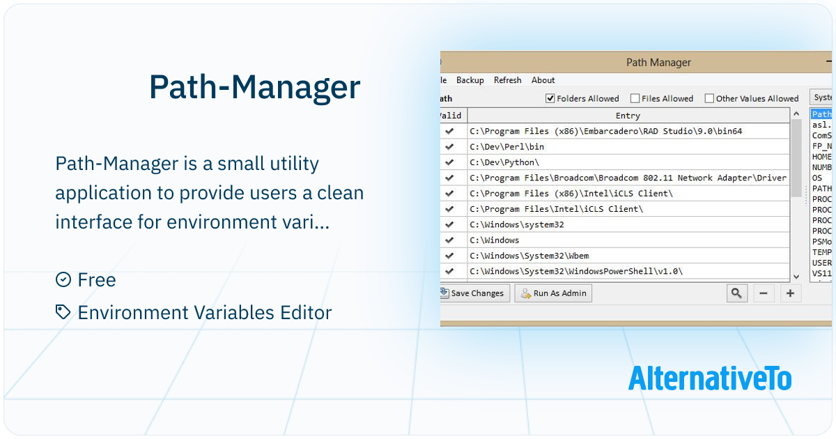 Path-Manager: Small utility application to | AlternativeTo