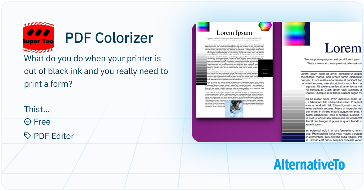 Pdf Picture Color PDF Colorizer: This free online tool switches the black pixels in PDFs ...
