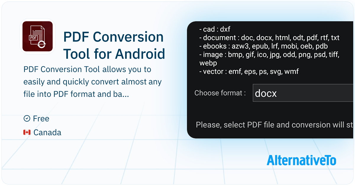 PDF Conversion Tool for Android: Easily and quickly convert almost any ...