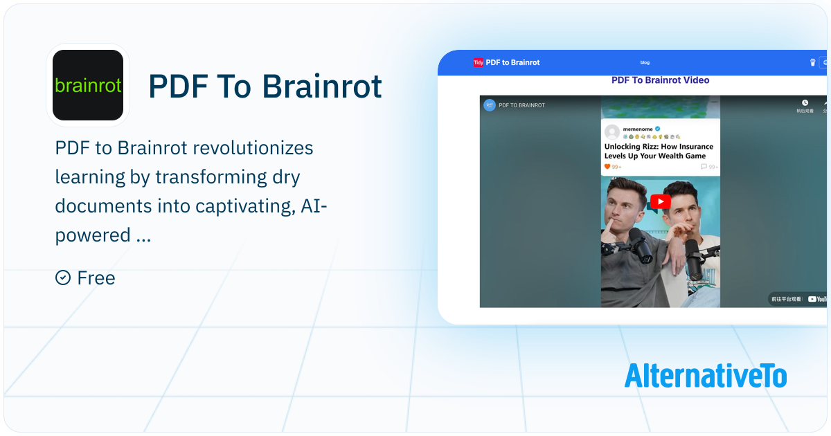 PDF To Brainrot: Transform PDF into Engaging Brainrot Videos ...