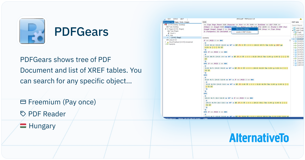 Pdf Profiler PDFGears: Powerful PDF Inspector. It's mission is to help developers in ...
