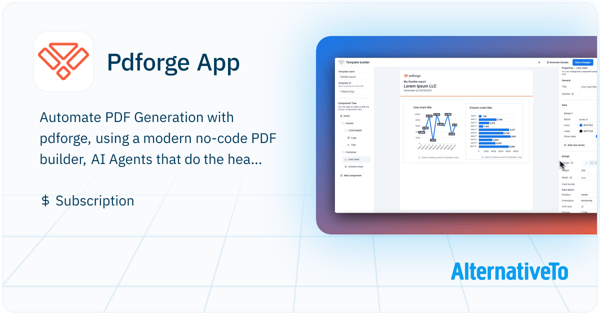 pdf generator api | automate pdf document creation |... Pdforge: Automate PDF generation at scale using the power of AI with no ...