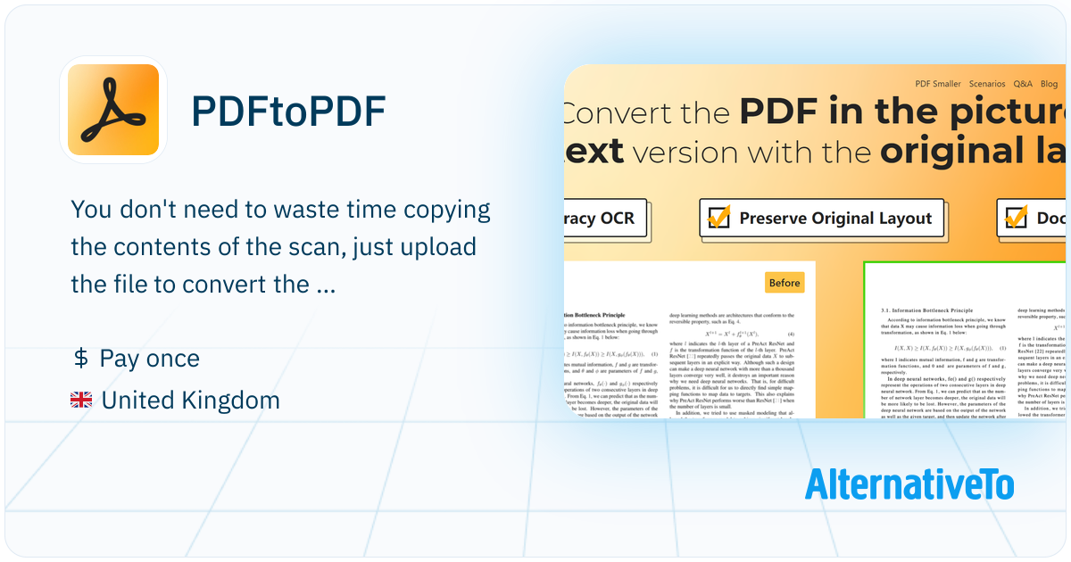 PDFtoPDF: Through OCR optical character recognition technology, PDF ...