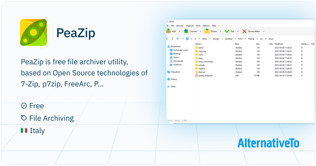 PeaZip: Is free file archiver utility, based on Open Source ...