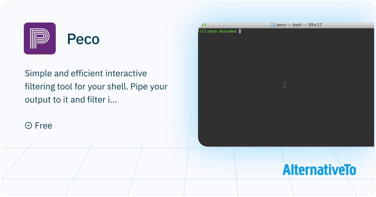 Peco: Simple and efficient interactive filtering tool for your shell ...