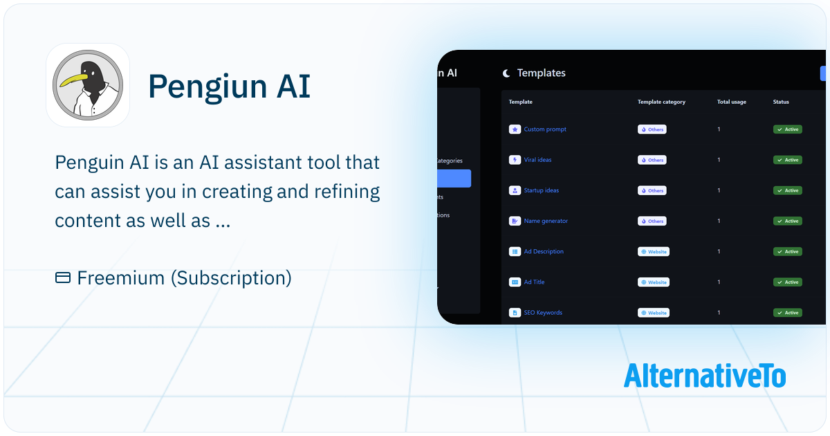 Pengiun AI: Generative AI assistant tool | AlternativeTo