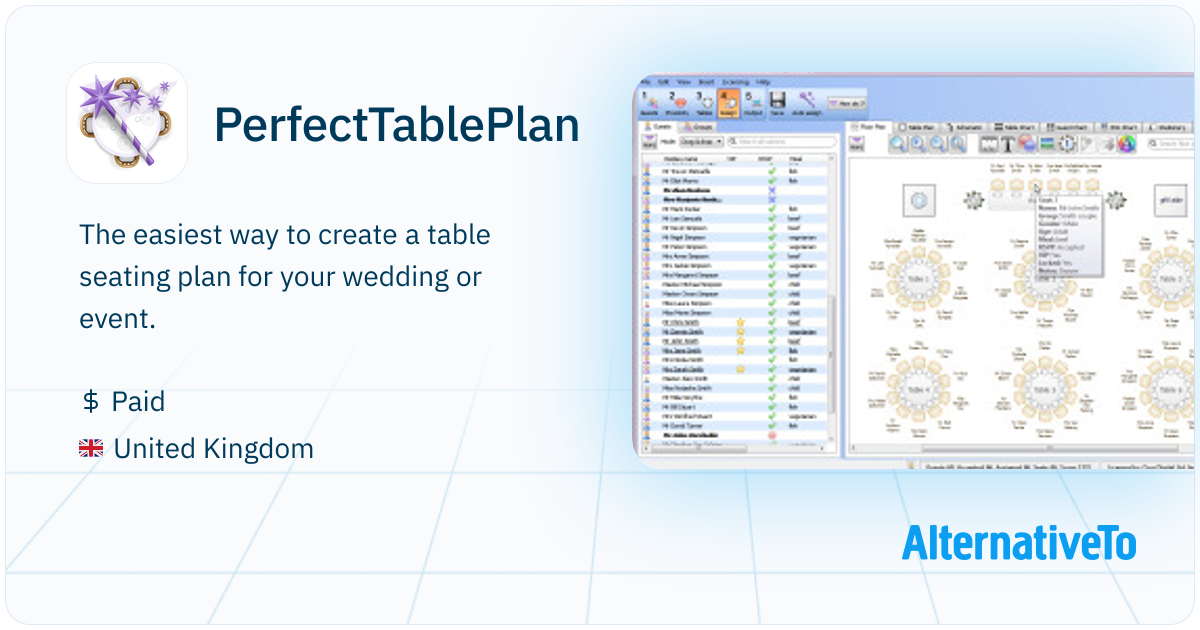 Perfect Table Plan Examples PerfectTablePlan: The easiest way to create a table seating plan for ...