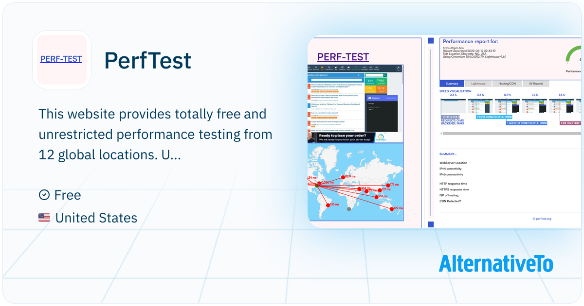 PerfTest: Totally free and unrestricted Website Performance Testing ...