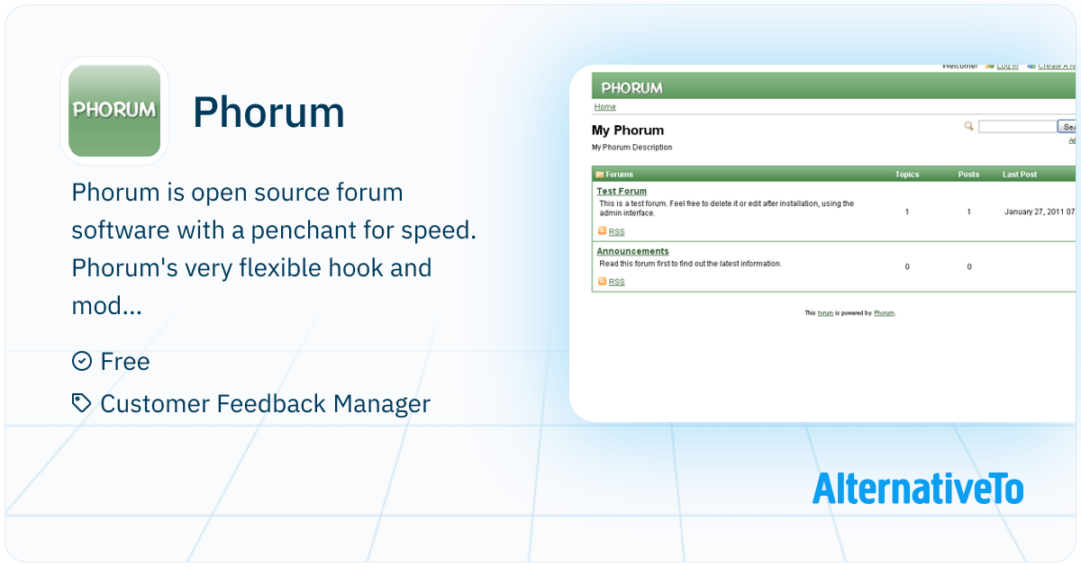 Phorum Phorum: Is open source forum software with a | AlternativeTo