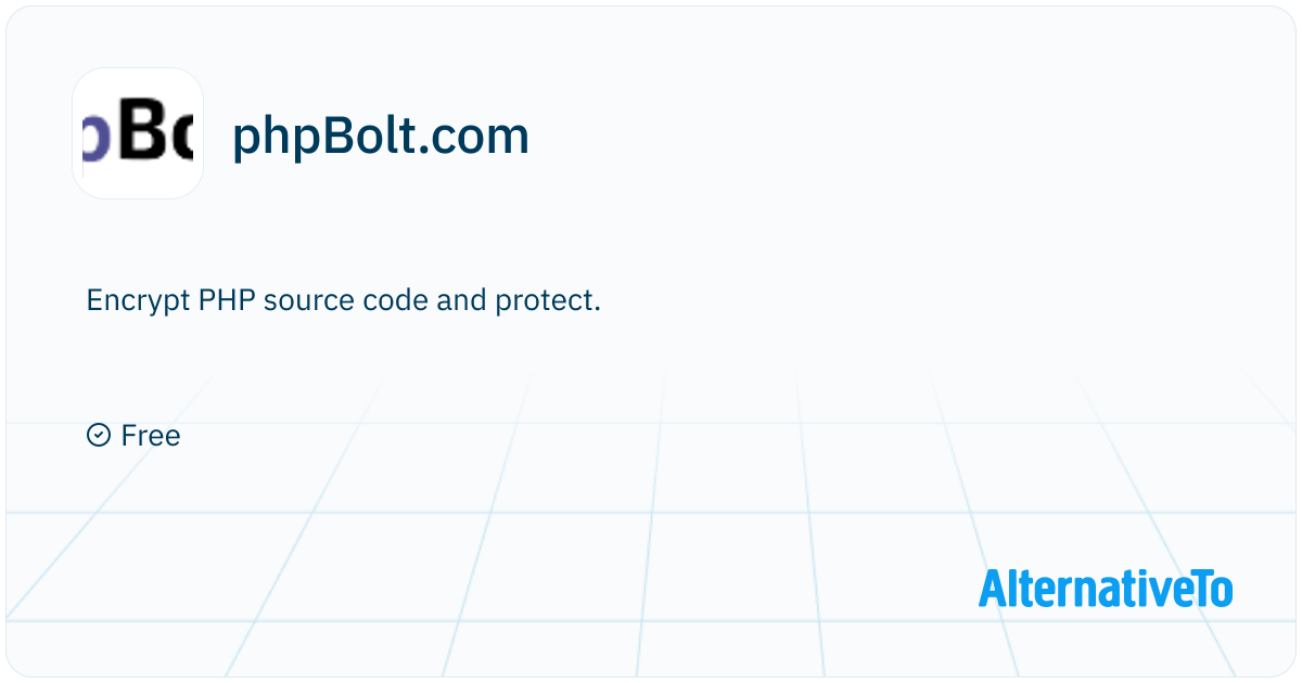 phpBolt.com: Encrypt PHP source code and protect | AlternativeTo