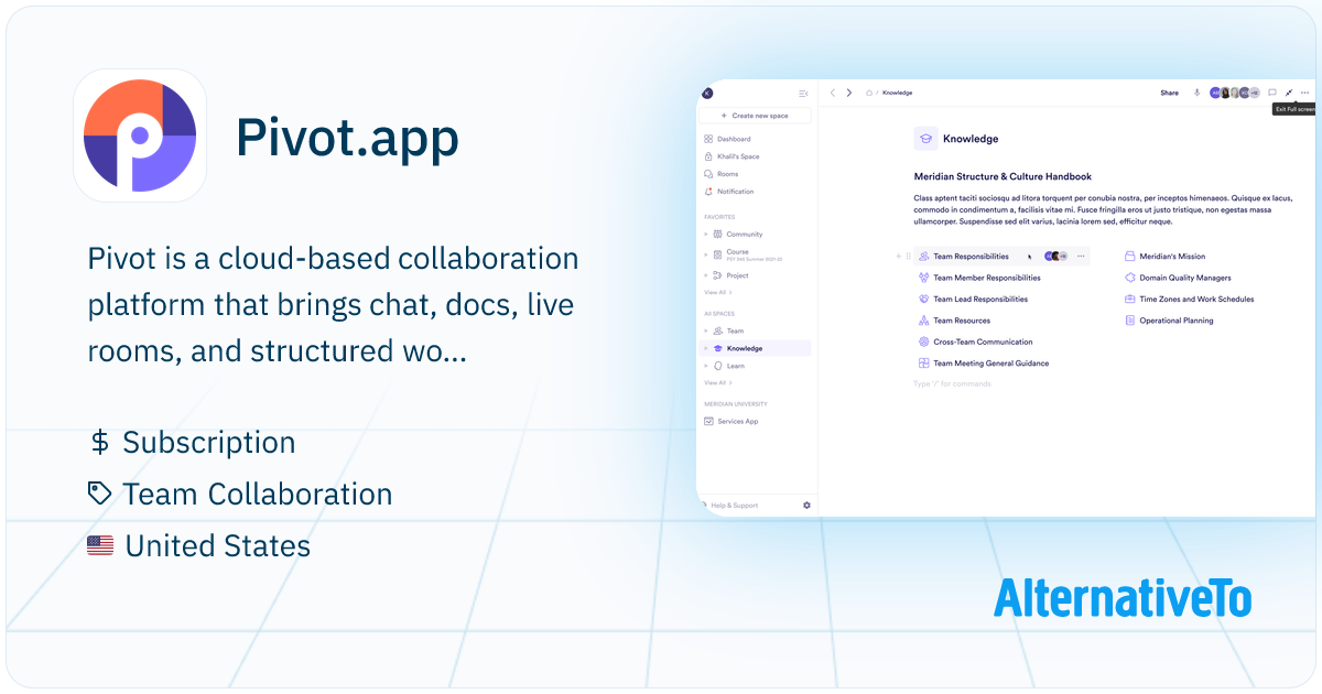 Pivot.app: Pivot is a workspace platform for communities, courses ...