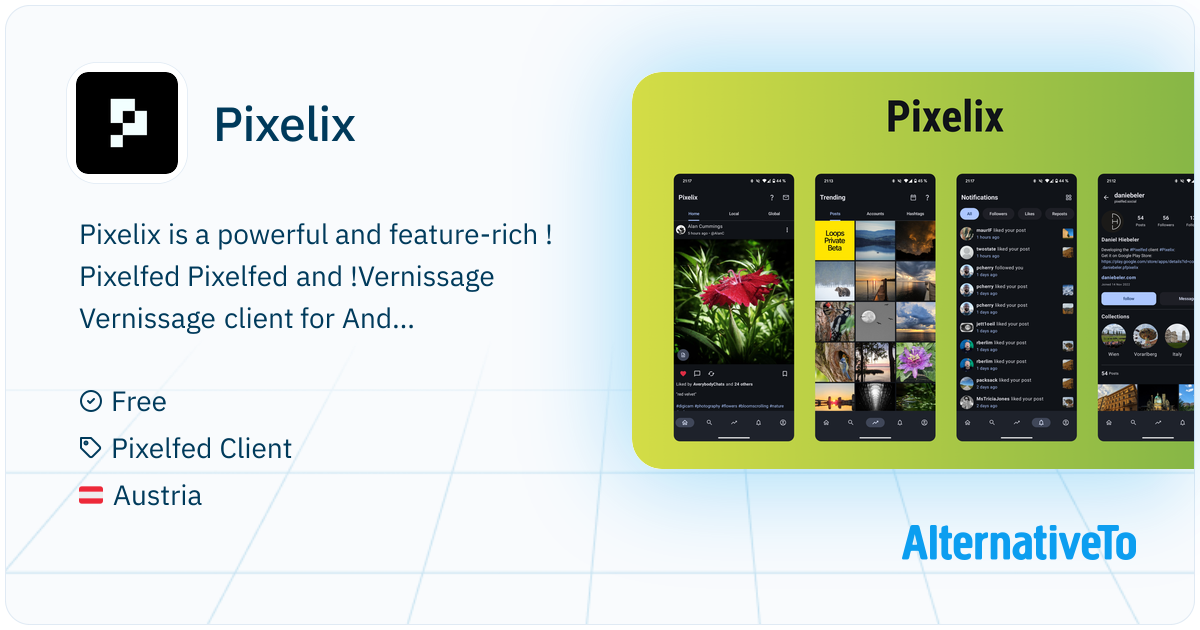 Pixelix: Android Pixelfed client with direct messaging | AlternativeTo
