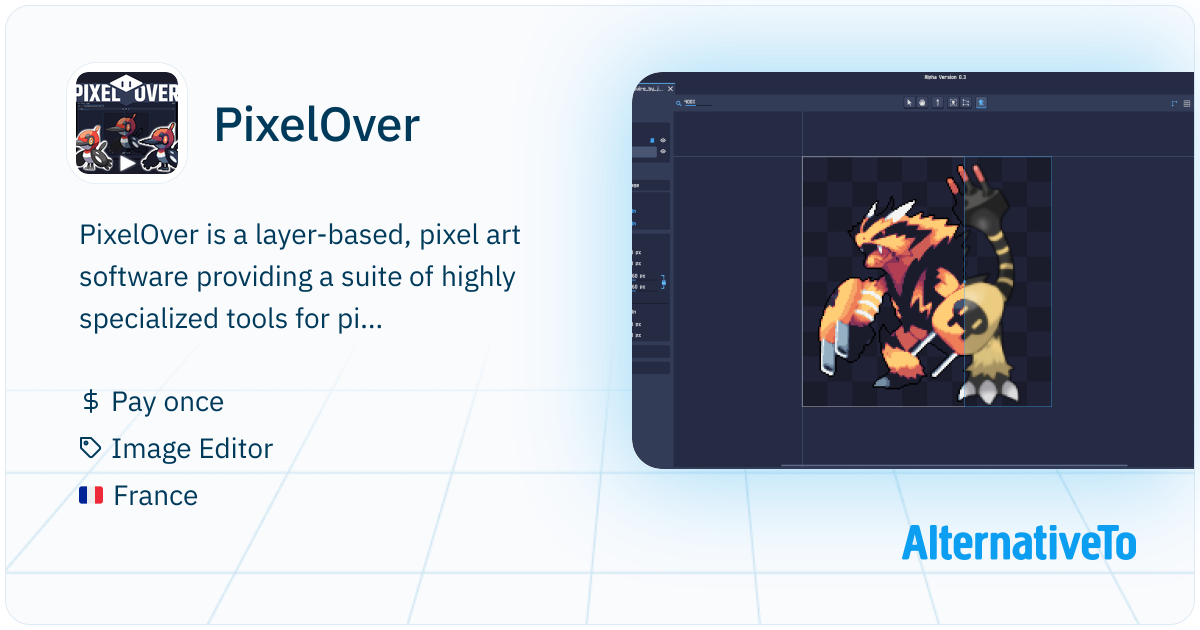 PixelOver: Pixel art editor, conversion and animation tool | AlternativeTo