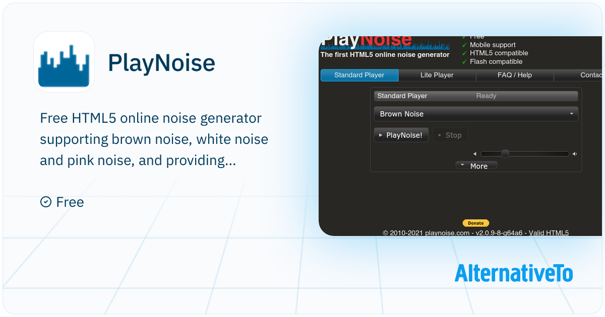 PlayNoise: The first HTML5 online noise generator | AlternativeTo