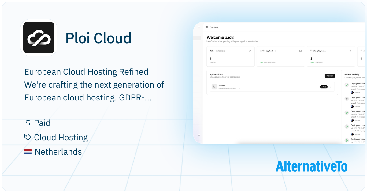 Ploi Cloud: European Cloud Hosting Refined | AlternativeTo