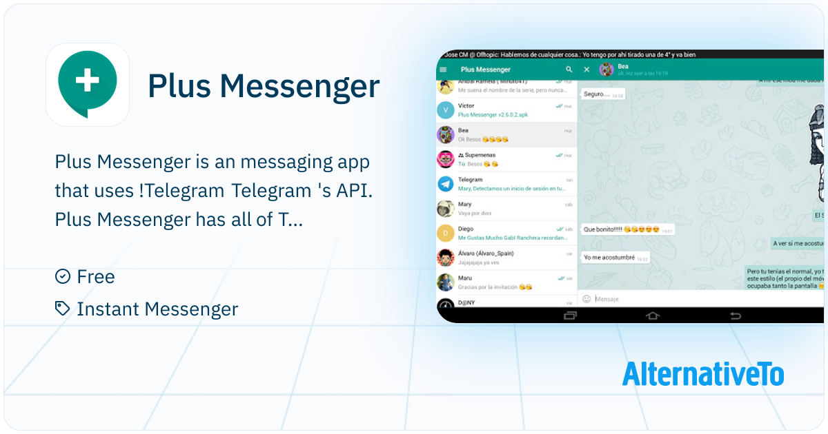 Messaging Plus Plus Messenger: Free Android Messenger that uses Telegrams API ...