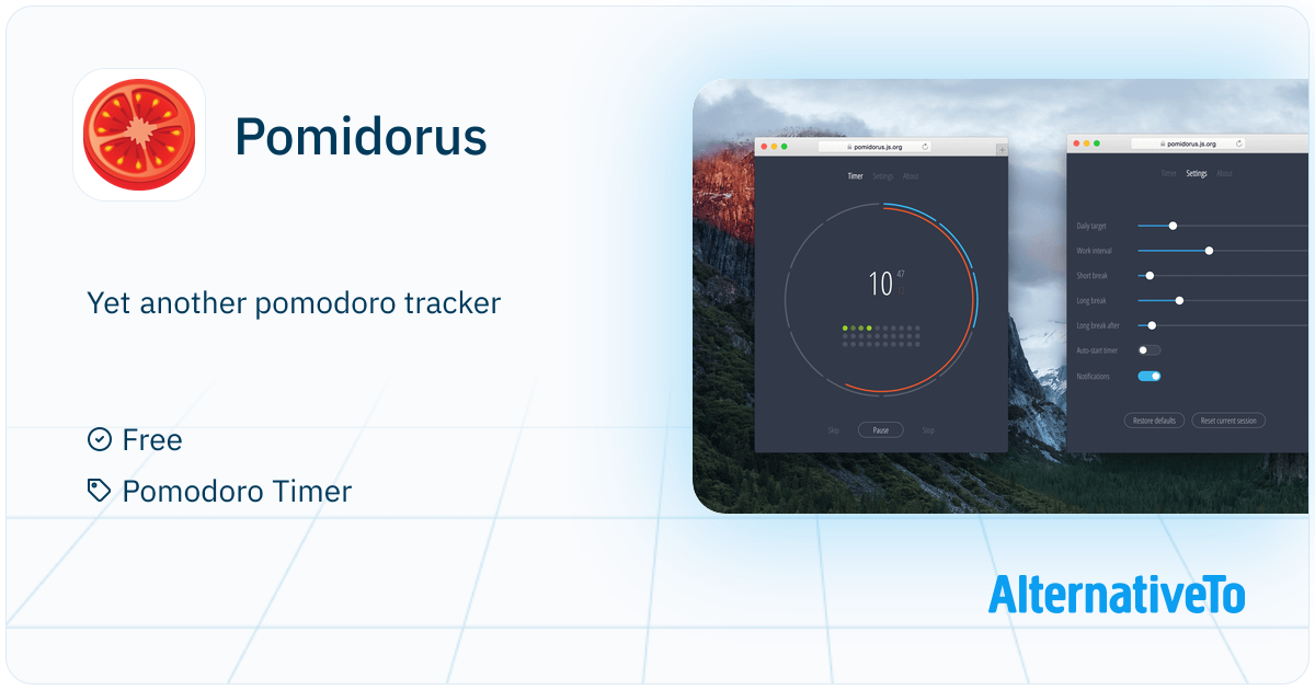 Pomidorus: Pomodoro time tracker build using Vue and D3 | AlternativeTo