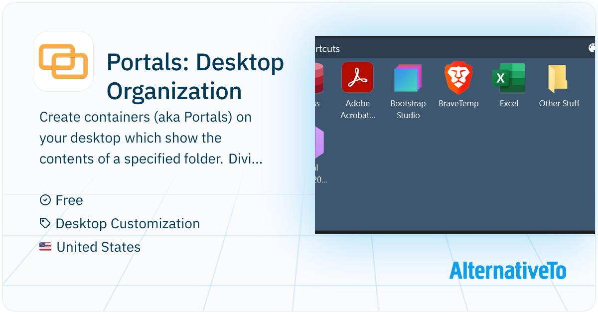 Portals: Desktop Organization: Create containers (aka Portals) on your