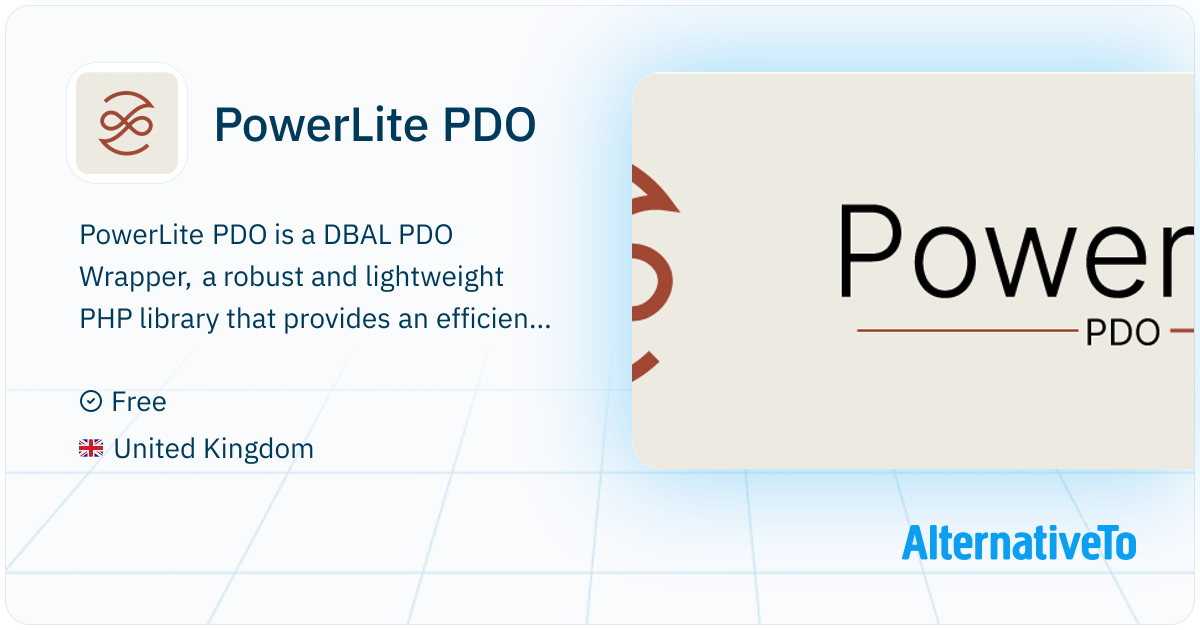 PowerLite PDO: DBAL PDO Wrapper, a lightweight and powerful PHP library ...