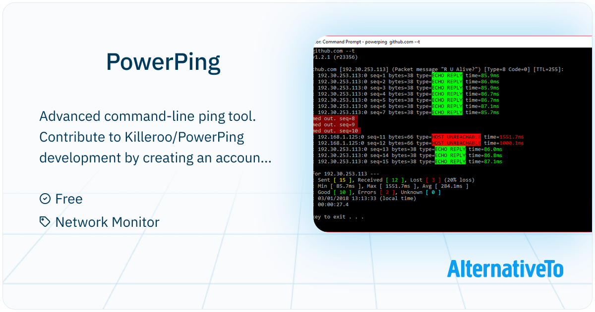PowerPing: Advanced command-line ping tool, lovingly inspired by ...