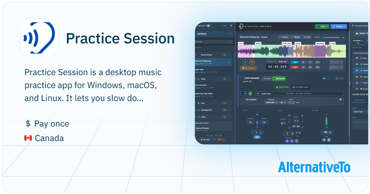 Practice Session: Music practice toolkit for slowing down songs ...